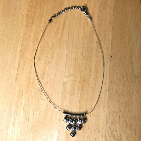 Handmade Vintage Crystal Choker Necklace 3" extend - Picture 6 of 10